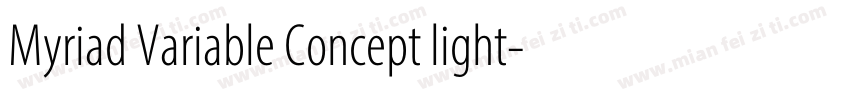 Myriad Variable Concept light字体转换